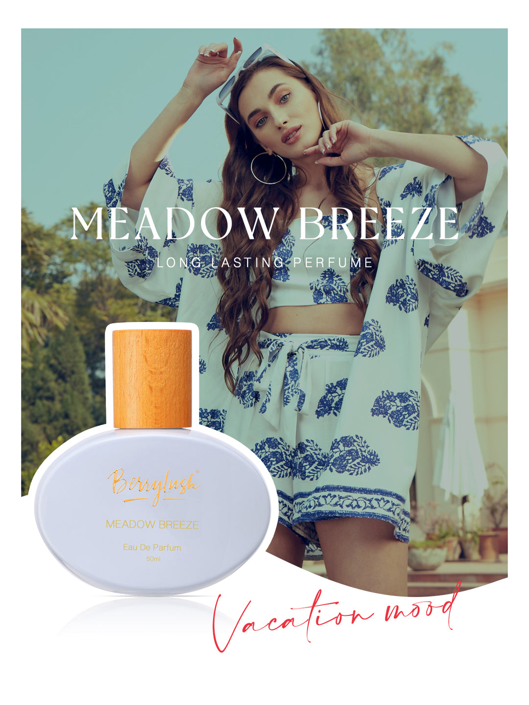 Berrylush Women Meadow Breeze Eau De Parfum Long Lasting Vacation Perfume - 50ml - Image 6